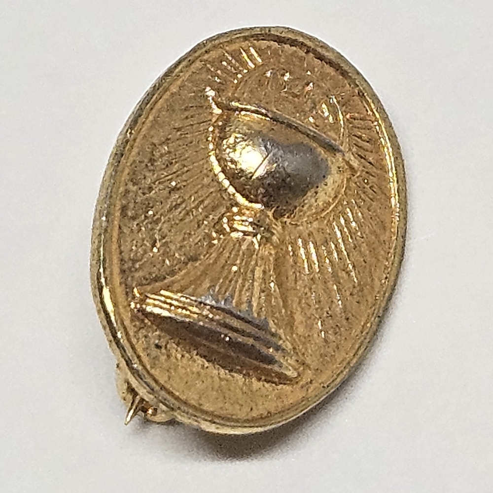 First Communion Gold Chalice Pin - Picture 9 of 9